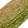 Electroplate Glass Faceted Rondelle Beads Strands EGLA-D020-8x5mm-58-2