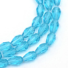 Transparent Glass Bead Strands X-GLAA-R168-8x11-01C-1