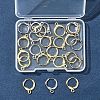 12Pcs 3 Colors Rack Plating Brass Hoop Earring Settings KK-FS0001-45-7