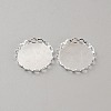 Brass Tray Settings for Cabochons KK-WH0030-17S-1