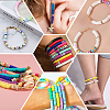 8Strands 4 Colors Handmade Polymer Clay Beads Strands CLAY-PH0001-54-4