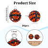20Pcs Round Polymer Clay Rhinestone Pendants PALLOY-OC00049-2