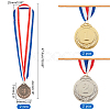 6Pcs 3 Colors Zinc Alloy Medals NJEW-GL0001-01-2