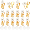 24Pcs Brass Clip-on Earring Findings KK-SC0006-68B-1