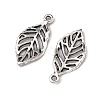 Tibetan Style Alloy Leaf Pendants TIBEP-Q035-54AS-NR-2