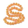Transparent Electroplate Glass Beads Strands GLAA-G098-04H-2
