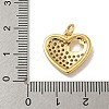 Brass Micro Pave Cubic Zirconia Pendants KK-N254-136A-G-3
