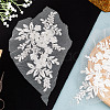 Flower Pattern Polyester Computerized Embroidery Appliques DIY-WH0304-580-4