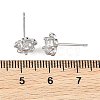 SHEGRACE Brass Micro Pave Cubic Zirconia Stud Earrings XGRQ4N865-721P-3