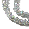 Electroplate Glass Beads Strands GLAA-F078-FR15-3
