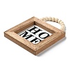Wooden Square Wall Pendant Decorations HJEW-Z004-01B-3