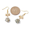 Glass Star Dangle Earrings EJEW-JE05548-03-3