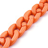Handmade Opaque Acrylic Curb Chains AJEW-JB00564-09-2