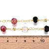 Handmade Brass & Glass Beaded Chains KK-N281-10G-3