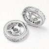 Steering Wheel Brass Micro Pave Cubic Zirconia Beads ZIRC-D044-P-1