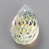 Embossed Glass Rhinestone Pendants GLAA-J101-05A-001AB-3