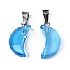Transparent Spray Painted Glass Pendants GLAA-N035-021-F03-2