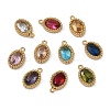 Ion Plating(IP) 304 Stainless Steel Micro Pave Cubic Zirconia Charms X-STAS-K256-19G-1