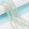 Transparent Crackle Glass Beads Strands X-DGLA-S085-6x8-01-4