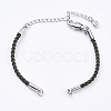 Braided Cotton Cord Bracelet Making MAK-I006-16P-1