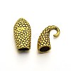 Tibetan Style Alloy Hook and Snake Head Clasps TIBE-A19577-AG-RS-3