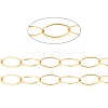 PVD Vacuum Plating 304 Stainless Steel Paperclip Chains CHS-O008-01G-2