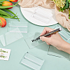 Transparent Acrylic Blank Place Sign & Base Holder Set FIND-WH0042-52-3