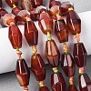 Natural Red Agate Beads Strands G-P605-K01-01B-1