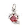 Brass Micro Pave Cubic Zirconia Pendants KK-G544-09P-01-1