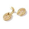 Rack Plating Brass Micro Pave Clear Cubic Zirconia Fold Over Clasps KK-NH0002-03A-G-2