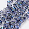 Electroplate Glass Beads Strands EGLA-J145-FR10mm-B01-1
