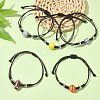 Acrylic Sports Ball Braided Bead Bracelets BJEW-TA00331-5