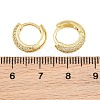 Brass Micro Pave Cubic Zirconia Hoop Earrings KK-CBAD104-04G-C-4