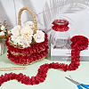 5 Yards Polyester Ruffled Trimming Lace Ribbon OCOR-WH0091-76A-5