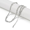 Rack Plating Brass Ball Link Chain Necklaces for Women NJEW-K382-05P-1