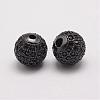 Brass Micro Pave Cubic Zirconia Beads ZIRC-E110-06B-1