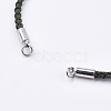 Braided Cotton Cord Bracelet Making MAK-I006-16P-2