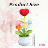 1Pc Hand Knitted Potted Plants Crochet Flower DJEW-SC0001-15D-2