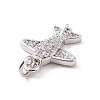 Brass Micro Pave Cubic Zirconia Charms KK-C012-42P-3