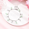 Stainless Steel and Natural & Dyed Malaysia Jade Charm Bracelets BJEW-JB12418-03-1