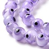 Handmade Evil Eye Lampwork Round Bead Strands X-LAMP-L055-6mm-26-4