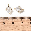 Brass Micro Pave Cubic Zirconia Pendants KK-C255-15A-01-3