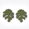 Painted Poplar Wood Pendants WOOD-T021-11K-2