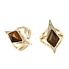 Brass Micro Pave Cubic Zirconia Cuff Rings for Women GG-CBA7610-11G-01-4