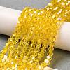 Transparent Electroplate Glass Beads Strands EGLA-A039-T2mm-B22-4