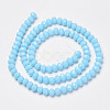 Opaque Solid Color Glass Beads Strands EGLA-A034-P4mm-D08-2