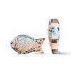 Transparent Spray Painted Glass Beads GLAA-I050-10D-3