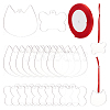 20Pcs Blank Acrylic Pendants DIY-WR0003-40-1
