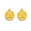 Golden Plated Alloy Enamel Charms ENAM-Q437-13R-1