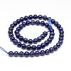 Natural Lapis Lazuli Round Beads Strands X-G-I181-09-4mm-2